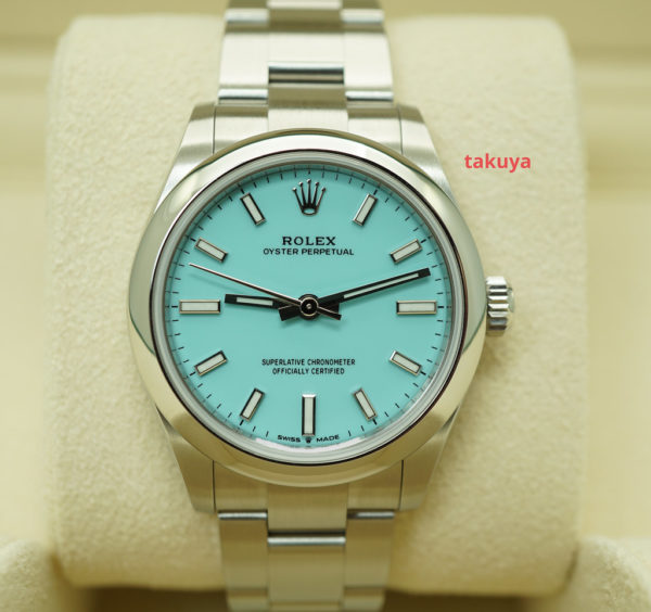 Rolex 277200 OYSTER PERPETUAL 31MM TIFFANY TURQUOISE DIAL 2021 COMPLETE SET