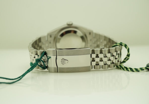 BRAND NEW Rolex 126234 DATEJUST 36 FLUTED BEZEL BLUE MOTIF DIAL JUBILEE BAND 2022 FULL SET - Image 6