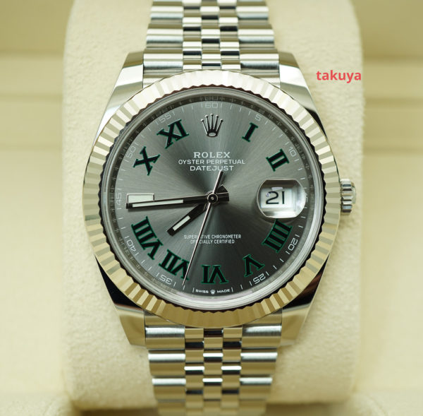 MINT Rolex 126334 DATEJUST 41 FLUTED BEZEL WIMBLEDON DIAL JUBILEE 2022 FULL SET