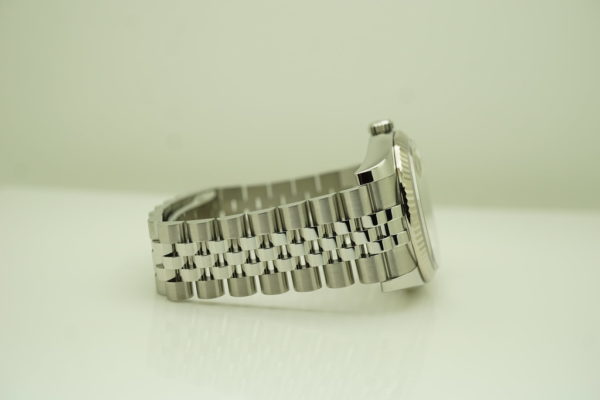 Rolex 116234 DATEJUST BLUE STICK DIAL FLUTED BEZEL JUBILEE BAND FULL SET - Image 6