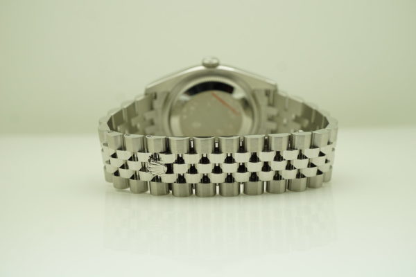 Rolex 116234 DATEJUST BLUE STICK DIAL FLUTED BEZEL JUBILEE BAND FULL SET - Image 7