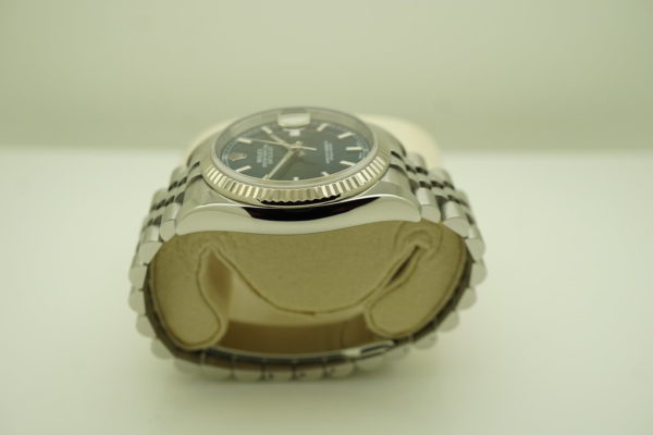 Rolex 116234 DATEJUST BLUE STICK DIAL FLUTED BEZEL JUBILEE BAND FULL SET - Image 4