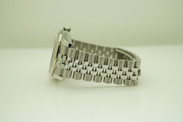 Rolex 116234 DATEJUST BLUE STICK DIAL FLUTED BEZEL JUBILEE BAND FULL SET - Image 5