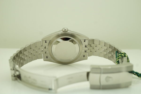 BRAND NEW Rolex 126334 DATEJUST 41 FLUTED BEZEL BLUE STICKS DIAL JUBILEE BAND 2022 FULL SET - Image 8