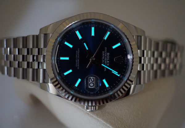 BRAND NEW Rolex 126334 DATEJUST 41 FLUTED BEZEL BLUE STICKS DIAL JUBILEE BAND 2022 FULL SET - Image 11