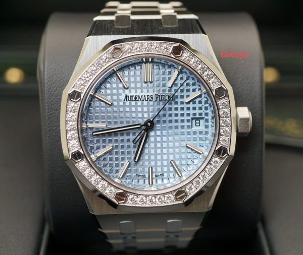 BRAND NEW Audemars PIGUET ROYAL OAK 50TH ANNIVESARY 15551ST ICE BLUE DIAL 37MM 2022 FULL SET