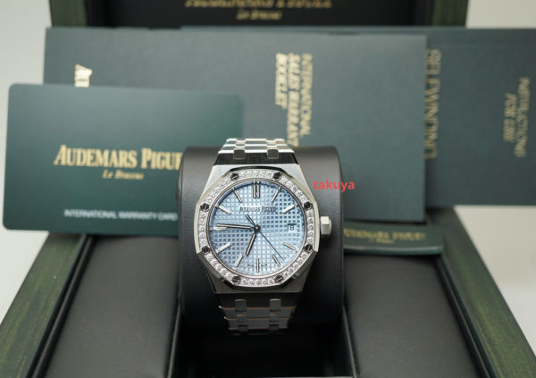 BRAND NEW Audemars PIGUET ROYAL OAK 50TH ANNIVESARY 15551ST ICE BLUE DIAL 37MM 2022 FULL SET - Image 2