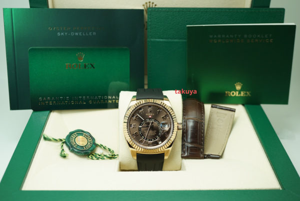 Rolex 326135 SKY-DWELLER 18K ROSE GOLD CHOCOLATE ARABIC DIAL 2021 FULL SET - Image 2