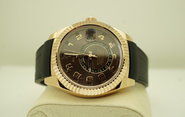 Rolex 326135 SKY-DWELLER 18K ROSE GOLD CHOCOLATE ARABIC DIAL 2021 FULL SET - Image 8