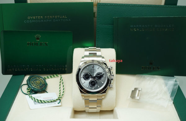 Rolex 116509 COSMOGRAPH DAYTONA 18K WHITE GOLD STEEL DIAL 2022 WARRANTY FULL SET - Image 2