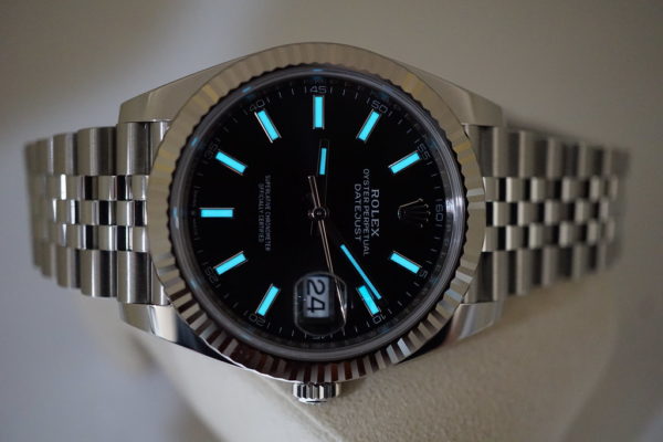 Rolex 126334 DATEJUST 41 18K FLUTED BEZEL BLACK STICK DIAL JUBILEE BAND 2021 FULL SET - Image 11
