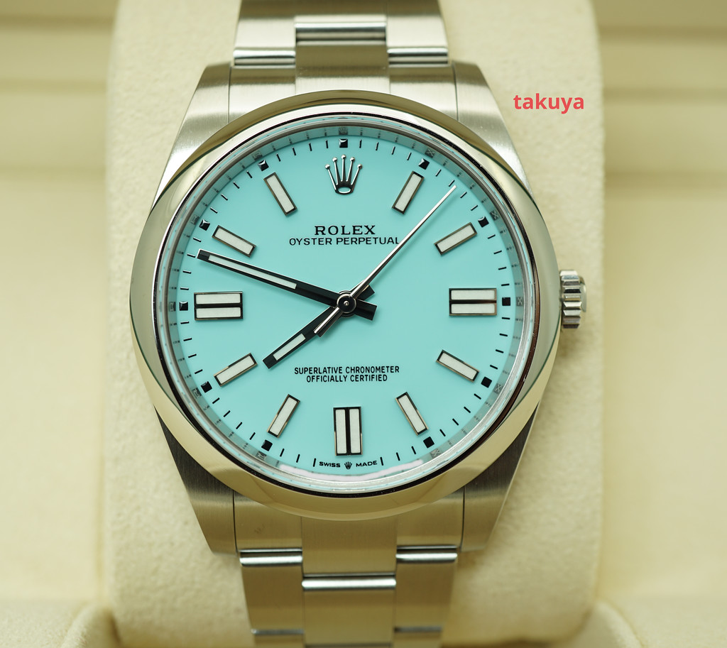 MINT Rolex 124300 OYSTER PERPETUAL 41MM TIFFANY TURQUOISE DIAL 2021 ...