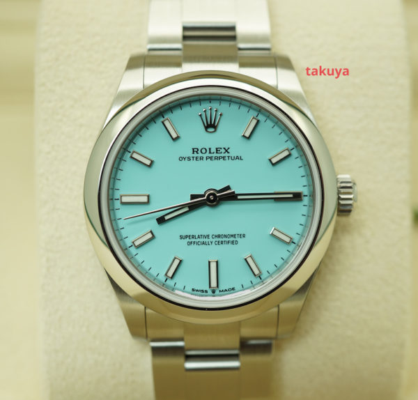BRAND NEW Rolex 277200 OYSTER PERPETUAL 31MM TIFFANY TURQUOISE DIAL COMPLETE SET