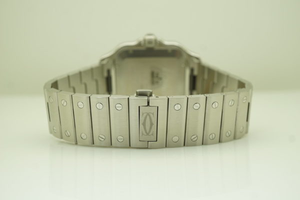 BRAND NEW Cartier SANTOS DE CARTIER LARGE STEEL ADLC BEZEL GREY DIAL 2022 FULL SET - Image 7