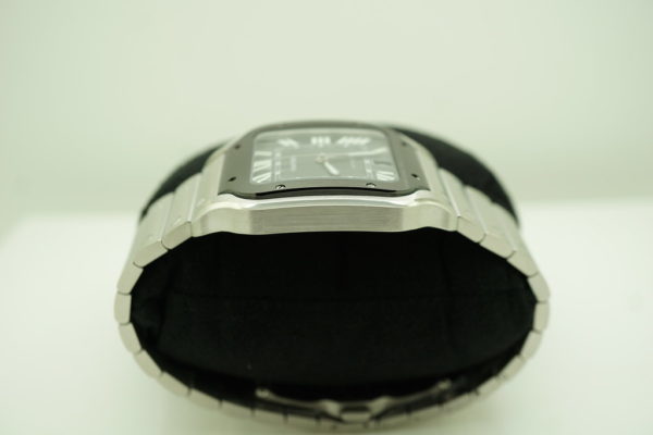 BRAND NEW Cartier SANTOS DE CARTIER LARGE STEEL ADLC BEZEL GREY DIAL 2022 FULL SET - Image 4