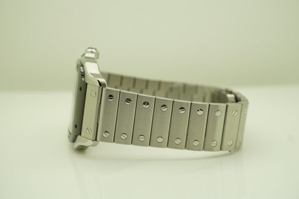 BRAND NEW Cartier SANTOS DE CARTIER LARGE STEEL ADLC BEZEL GREY DIAL 2022 FULL SET - Image 5