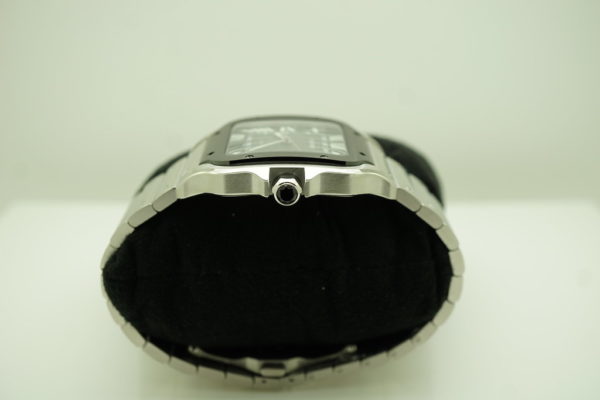 BRAND NEW Cartier SANTOS DE CARTIER LARGE STEEL ADLC BEZEL GREY DIAL 2022 FULL SET - Image 3