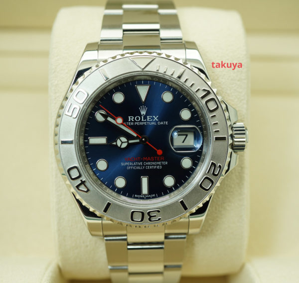 Rolex 116622 YACHTMASTER PLATINUM BEZEL BLUE DIAL 40MM WARRANTY FULL SET