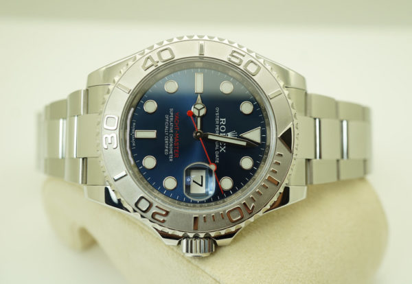Rolex 116622 YACHTMASTER PLATINUM BEZEL BLUE DIAL 40MM WARRANTY FULL SET - Image 9