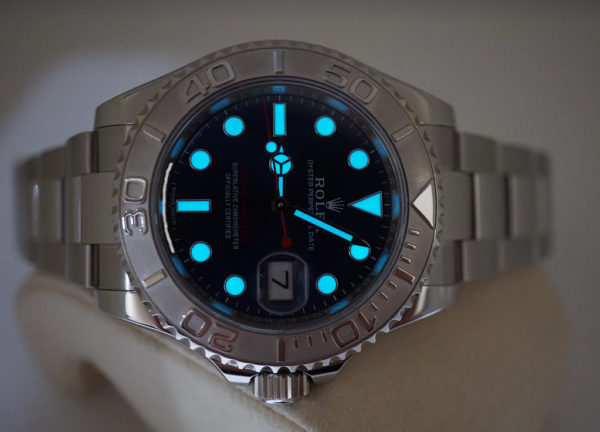 Rolex 116622 YACHTMASTER PLATINUM BEZEL BLUE DIAL 40MM WARRANTY FULL SET - Image 11