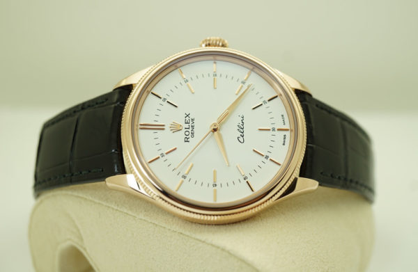 MINT Rolex 50505 CELLINI TIME 18K EVEROSE GOLD WHITE DIAL 2021 WARRANTY FULL SET - Image 9