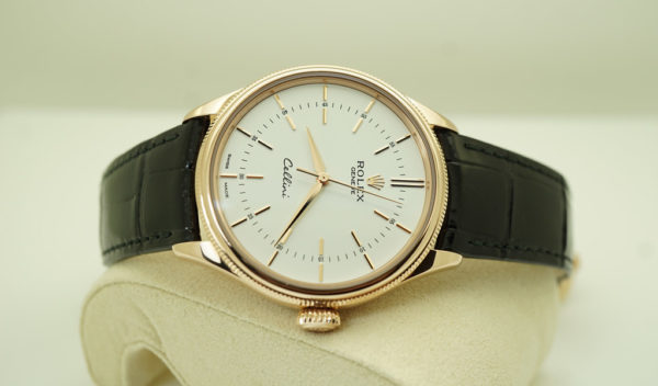MINT Rolex 50505 CELLINI TIME 18K EVEROSE GOLD WHITE DIAL 2021 WARRANTY FULL SET - Image 8
