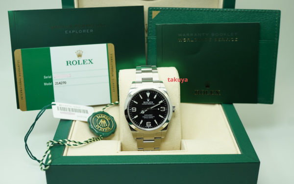 Rolex 214270 EXPLORER I FULL LUME DIAL 39MM DISCONTINUED 2019 WARRANTY FULL SET - Image 2