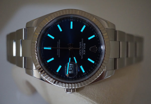 Rolex 126334 DATEJUST 41 FLUTED BEZEL BLUE STICK DIAL OYSTER 2020 FULL SET - Image 11