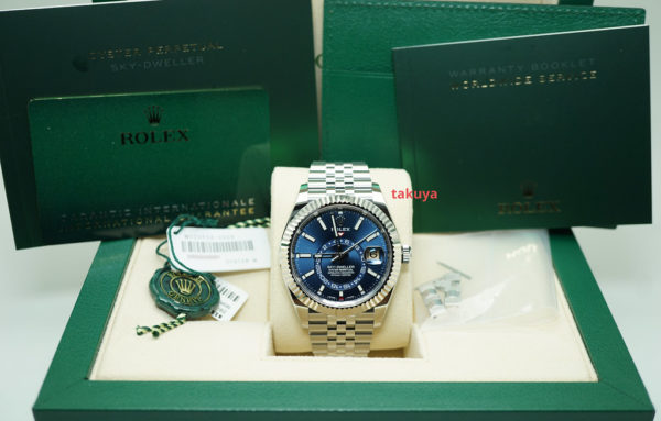 Rolex 326934 SKY-DWELLER BLUE DIAL JUBILEE BAND 2022 WARRANTY FULL SET - Image 2