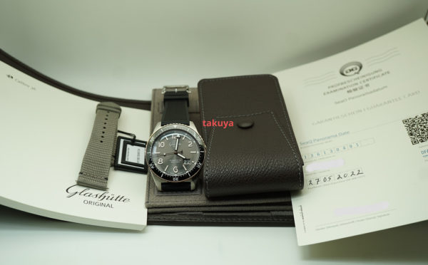 MINT Glashutte ORIGINAL SeaQ PANORAMA DATE STEEL ROSE GOLD GREY DIAL 2022 - Image 2