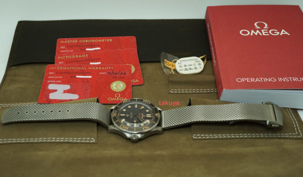 MINT Omega SEAMASTER DIVER 300M 007 JAMES BOND TITANIUM MESH BRACELET 2022 - Image 2