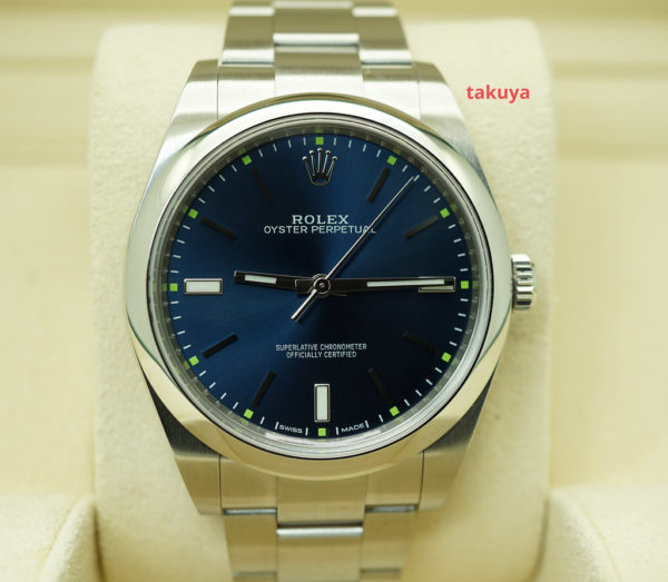 Rolex 114300 OYSTER PERPETUAL BLUE DIAL 39MM 2017 COMPLETE SET