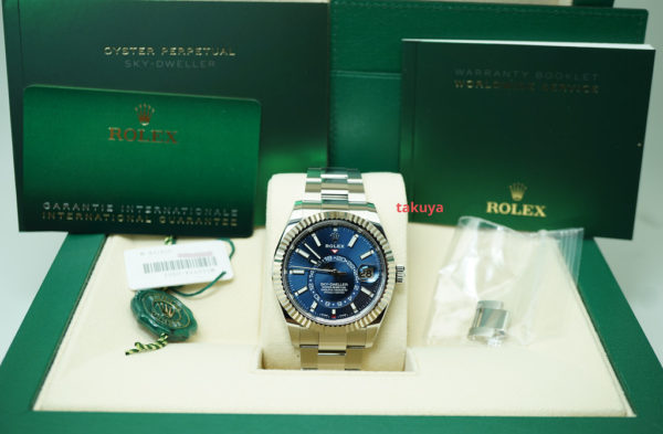 Rolex 326934 SKY-DWELLER BLUE DIAL OYSTER BRACELET 2022 COMPLETE SET - Image 2