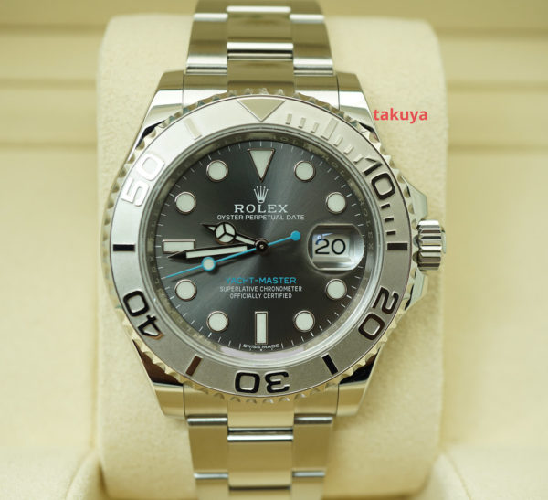 Rolex 116622 YACHTMASTER PLATINUM BEZEL DARK RHODIUM DIAL 40MM WARRANTY FULL SET