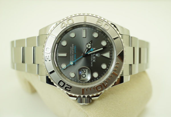Rolex 116622 YACHTMASTER PLATINUM BEZEL DARK RHODIUM DIAL 40MM WARRANTY FULL SET - Image 9