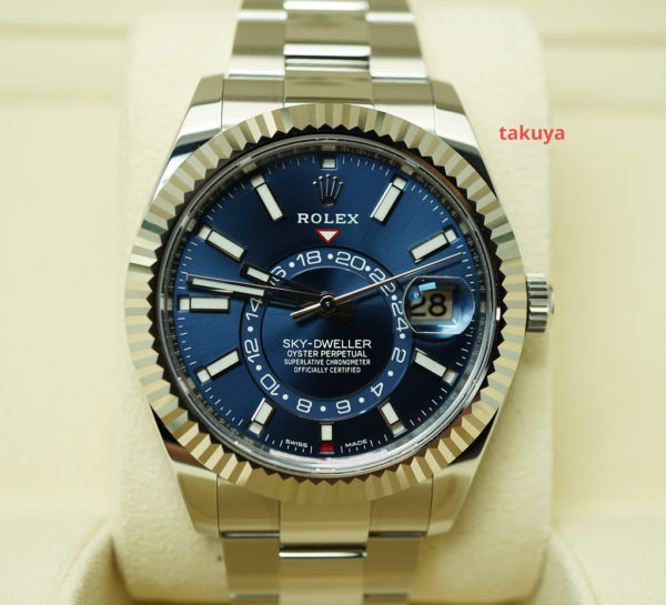 Rolex 326934 SKY-DWELLER BLUE DIAL OYSTER BRACELET 2022 COMPLETE SET