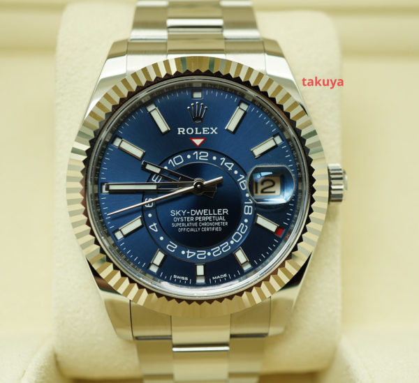 Rolex 326934 SKY-DWELLER BLUE DIAL OYSTER BRACELET 2020 COMPLETE SET
