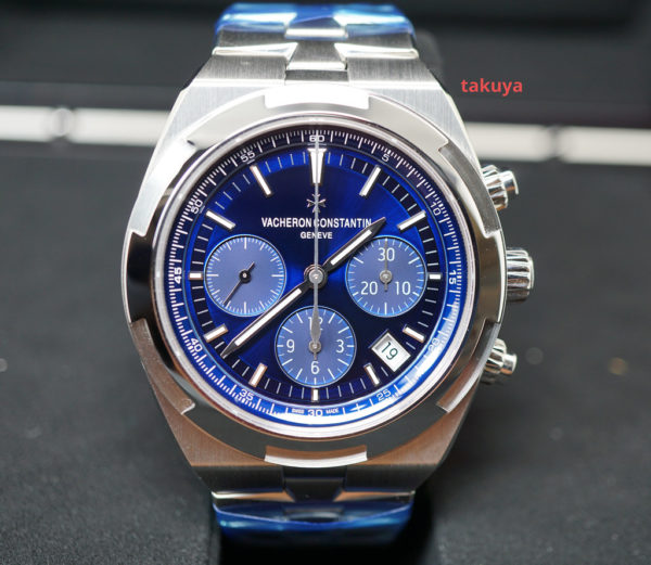 LIKE NEW Vacheron CONSTANTIN OVERSEAS CHRONOGRAPH 5500V BLUE DIAL 2022 COMPLETE SET