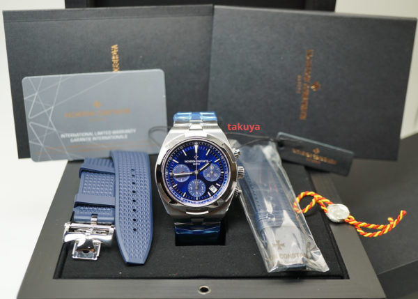 LIKE NEW Vacheron CONSTANTIN OVERSEAS CHRONOGRAPH 5500V BLUE DIAL 2022 COMPLETE SET - Image 2