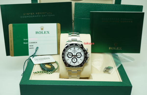 Rolex 116500LN COSMOGRAPH DAYTONA CERAMIC WHITE DIAL WARRANTY FULL SET - Image 2