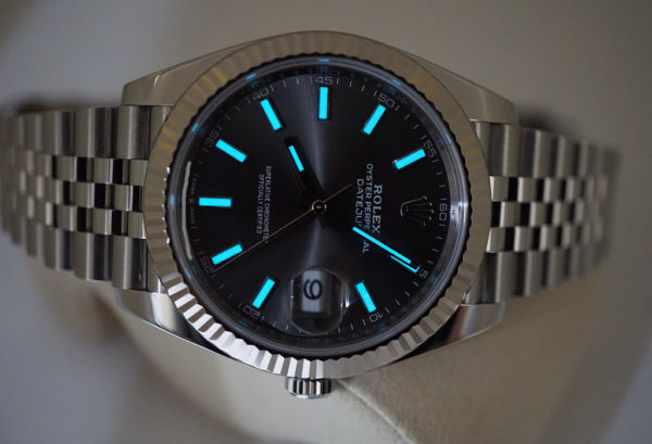Rolex 126334 DATEJUST 41 FLUTED BEZEL DARK RHODIUM DIAL JUBILEE BAND FULL SET - Image 11