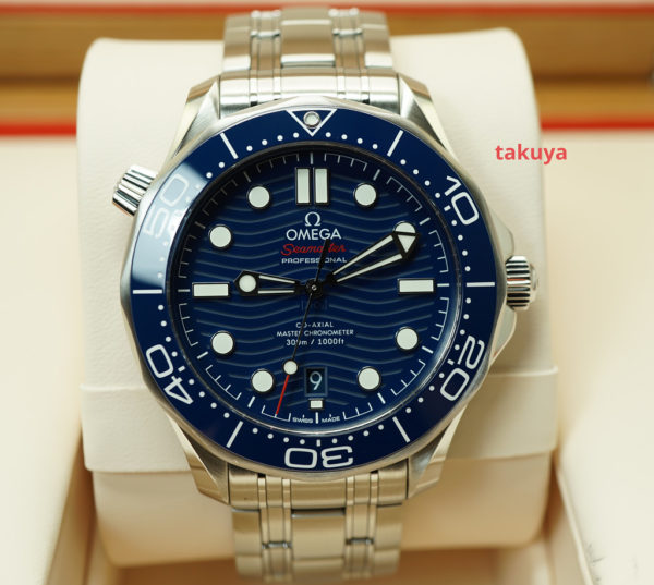 Omega SEAMASTER DIVER 300M BLUE WAVE DIAL BRACELET 2022 COMPLETE SET