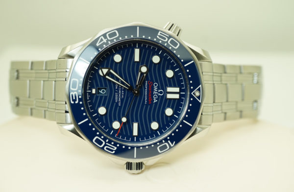 Omega SEAMASTER DIVER 300M BLUE WAVE DIAL BRACELET 2022 COMPLETE SET - Image 9