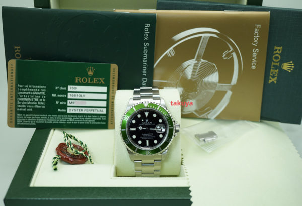 Rolex 16610LV GREEN SUBMARINER 50th ANNIVERSARY M SERIAL FULL SET - Image 2