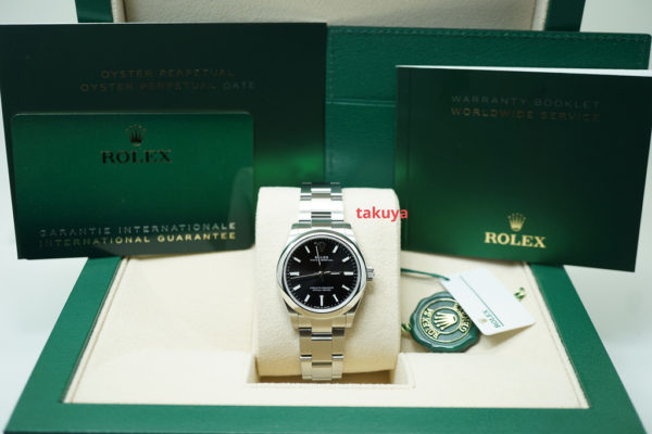 BRAND NEW Rolex 277200 OYSTER PERPETUAL BRIGHT BLACK DIAL 31MM 2022 COMPLETE SET - Image 2