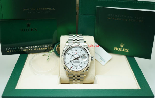 BRAND NEW Rolex 326934 SKY-DWELLER WHITE DIAL JUBILEE BRACELET 2022 FULL SET - Image 2