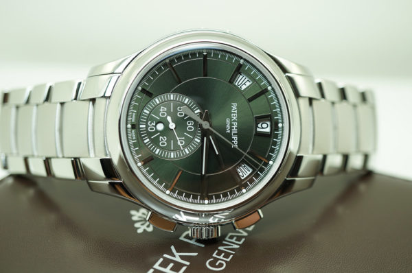 Patek PHILIPPE 5905 ANNUAL CALENDAR CHRONOGRAPH OLIVE GREEN DIAL NEW MODEL 2022 FULL SET - Image 10