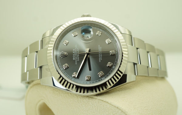 BRAND NEW Rolex 126334 DATEJUST 41 FLUTED BEZEL SLATE DIAMOND DIAL 2022 FULL SET - Image 10