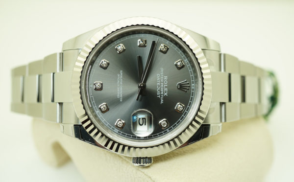 BRAND NEW Rolex 126334 DATEJUST 41 FLUTED BEZEL SLATE DIAMOND DIAL 2022 FULL SET - Image 9
