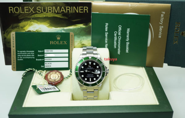 Rolex 16610LV GREEN SUBMARINER 50th ANNIVERSARY V SERIAL FULL SET - Image 2